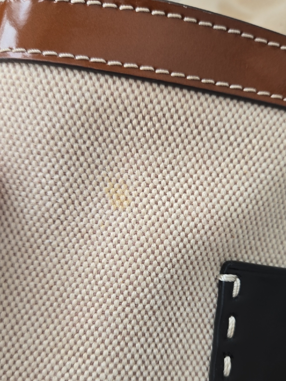 Tory Burch McGraw Canvas Bucket Bag with Black & Brown Trim - Picture 14 of 14